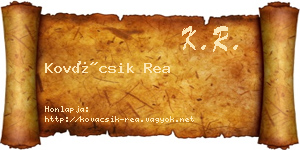 Kovácsik Rea névjegykártya